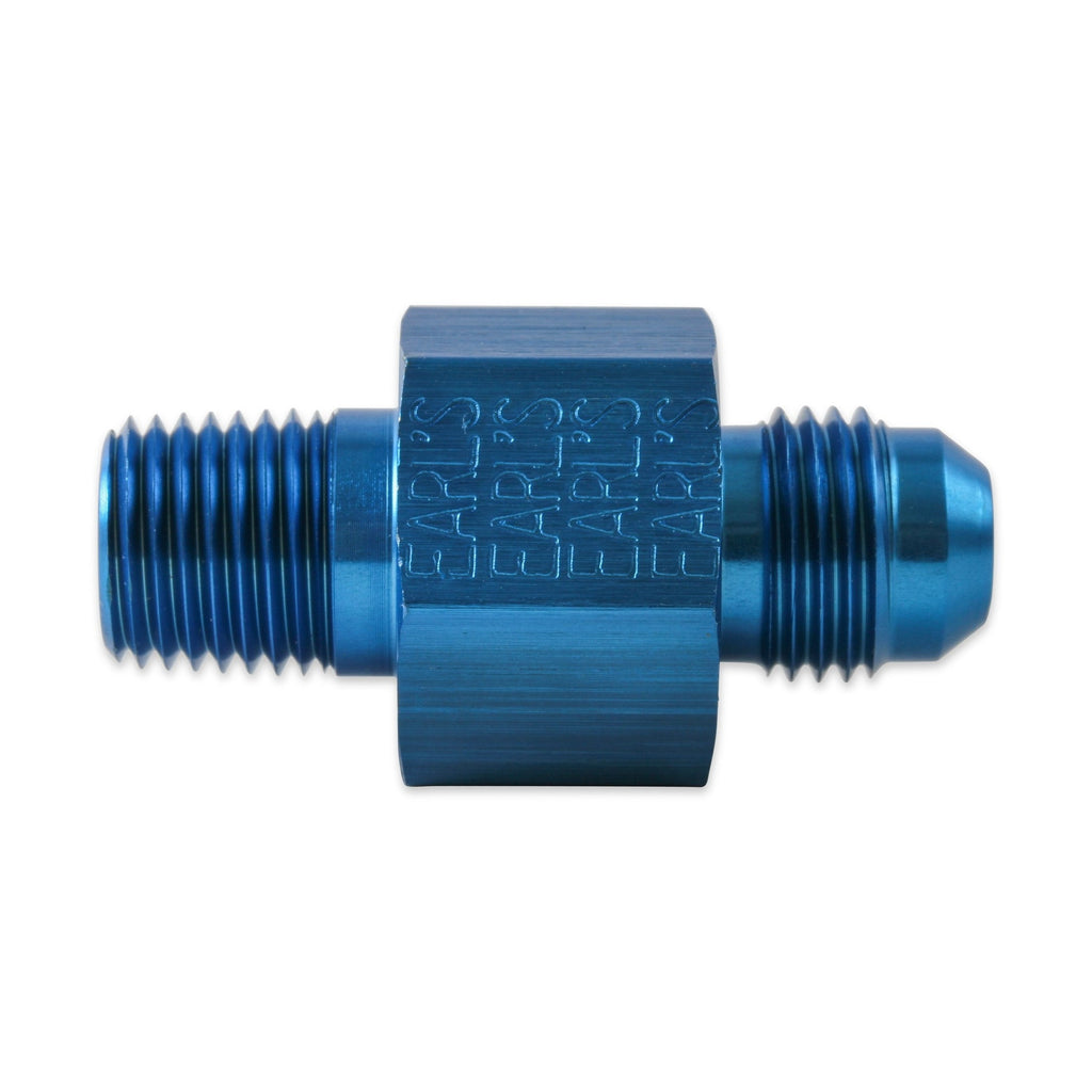 Earl’s - Fuel Pressure Gauge Adapter – 8AN Male / 1/4 NPT Male / 1/8 NPT Female Tee