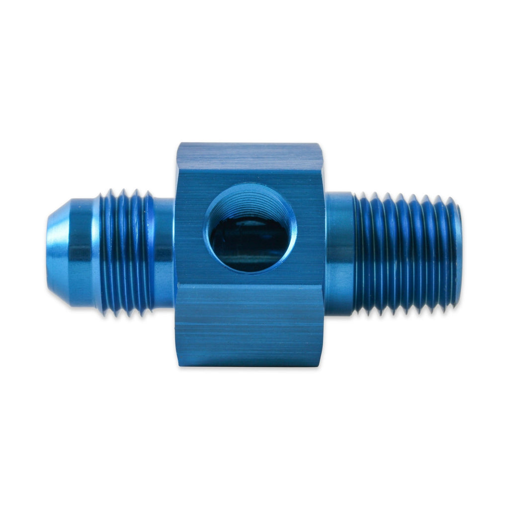 Earl's - Fuel Pressure Gauge Adapter – 6AN to 1/4 NPT Male / 1/8 NPT Female Tee