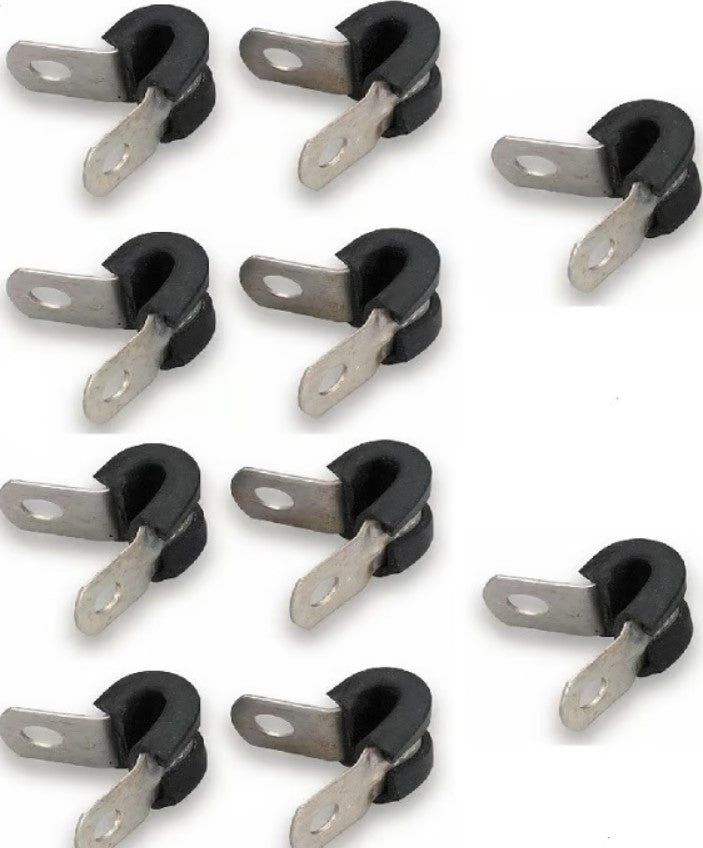 1/4 Cush. Tubing Clamp, Alum.
