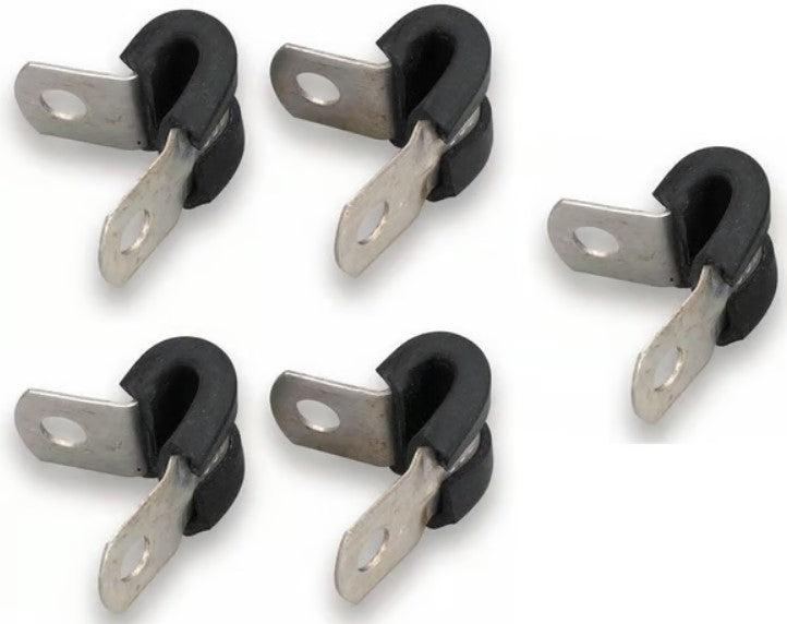 Earl's - 1 Cush. Tubing Clamp, Alum. for Hose Support