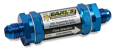 Earl's - 4 AN Fuel Filter Pre Filter for Carburetor Applications