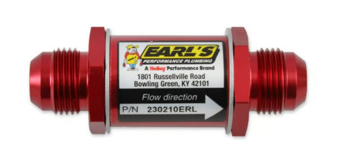 Earl's - 10 AN Fuel Filter for Carburetor Applications
