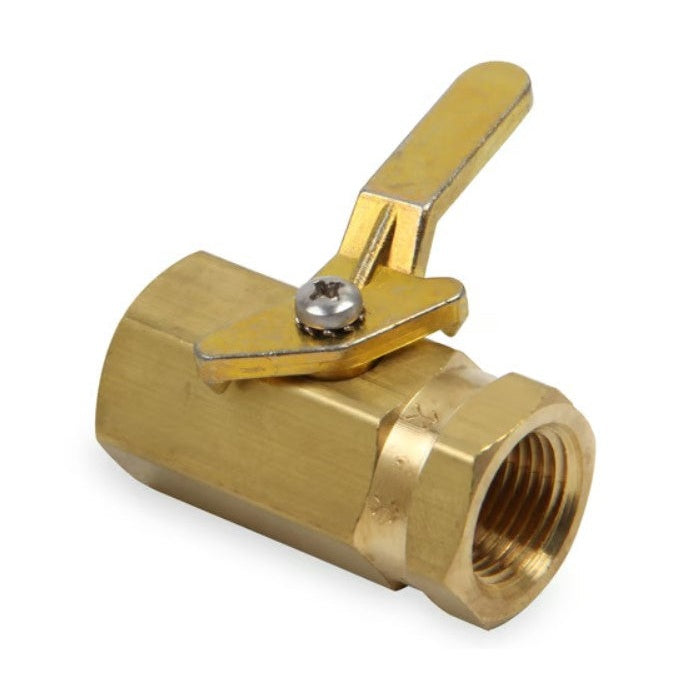 Earl’s - 3/8 NPT Brass Shut-Off Valve for Fuel and Fluid Systems
