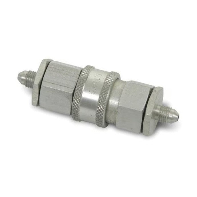 Earl’s -6 Aluminum Quick Disconnect with Viton® Seals for Fuel, Lubricant, and Hydraulic Lines
