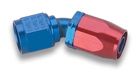 Earl's - 45 Degree Auto-Fit Hose End -4 AN - Red/Blue