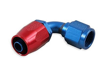 Load image into Gallery viewer, Earl’s - Auto-Fit 90° Hose End for 8AN Hose - Anodized Red &amp; Blue Aluminum