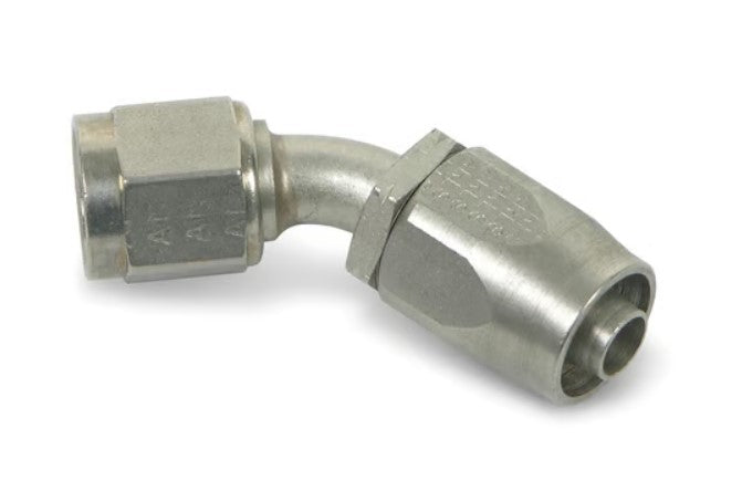 Earl's - 20 AN Auto-Fit Hose End 45° Non-Adjustable Stainless Steel