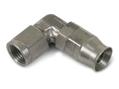 Earl's - Speed-Seal 90° Reusable Hose End for Speed-Flex 3AN Stainless Steel Hose