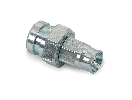 Earl’s - Speed-Seal Hose End for 3AN Speed-Flex PTFE Hose (Electroless Nickel Plated, Straight)