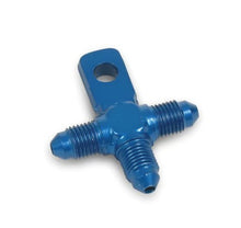 Load image into Gallery viewer, Earl's - Tee w/ Mount 3 AN Male Aluminum Blue Anodized for Fuel Lines