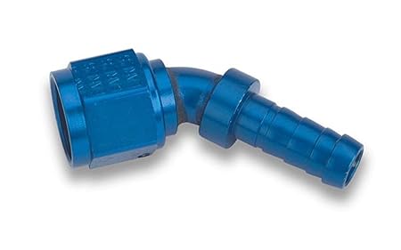 Earl's - Auto-Crimp Hose End 45 Degree for -16 AN Hoses - Blue