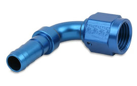 Earl's - Auto-Crimp Hose End 90 Degree for -6 Hose - Blue