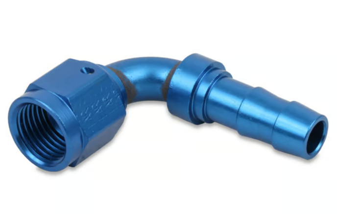 Earl's - Auto-Crimp 90 Degree Hose End for -16 AN Hoses