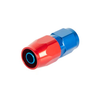 Earl's - Straight Swivel-Seal® Hose End -6 AN - Red/Blue