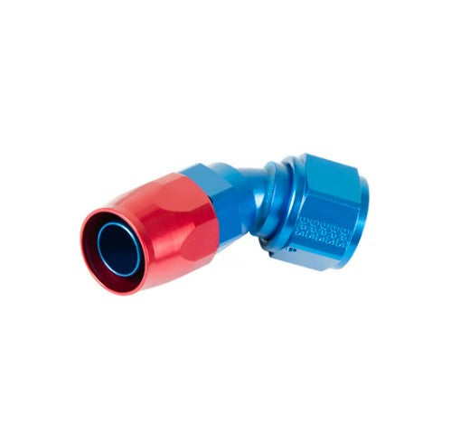 Earl's – 45 Degree Swivel-Seal® Hose End -12 AN in Red/Blue (Clamshell Package)