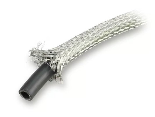 Earl’s – Tube Braid Stainless Steel Hose Cover (10 ft, 0.375–0.625 in I.D.)