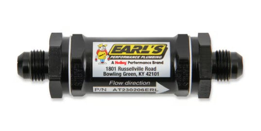 Earl's - 85 Micron 4 AN In-Line Fuel Filter