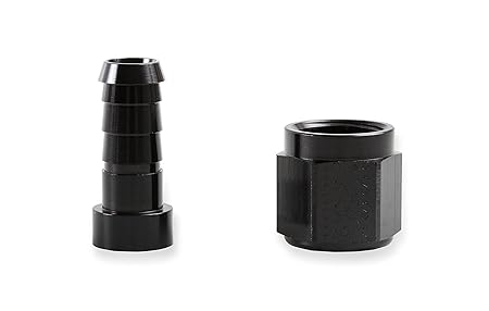 Earl's - Auto-Crimp Hose End Straight for -10 AN - Black