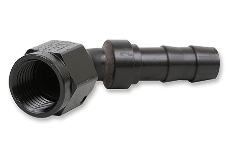 Earl's - Auto-Crimp Hose End 45° for Size 16 AN - Black