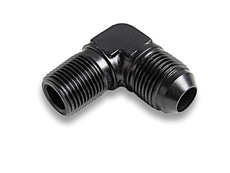 Earl’s – 90 Degree Elbow Male AN -10 to 1/2" NPT (Black Anodized Aluminum)