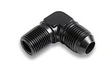 Load image into Gallery viewer, Earl’s – 90 Degree Elbow Male AN -6 to 1/2" NPT (Black Anodized Aluminum)