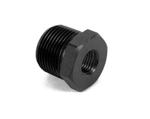 Load image into Gallery viewer, Earl's - 1/4" Female NPT to 3/8" Male NPT Bushing Reducer, Black Anodized Aluminum