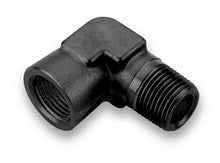 Load image into Gallery viewer, Earl's - 90° Elbow Female 1/8" NPT to Male 1/8" NPT Pipe Adapter in Black Aluminum