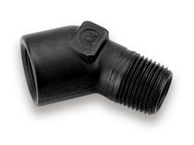 Load image into Gallery viewer, Earl's - 45° Elbow Female 1/8" NPT to Male 1/8" NPT Pipe Adapter Black Aluminum