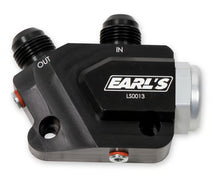 Load image into Gallery viewer, Earl's - LS Side Mount Oil Cooler Adapter for GM LS and Gen-V LT Engines