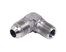 Load image into Gallery viewer, Earl's - 90 Degree Male AN -16 to 1 NPT Stainless Steel Elbow Fitting Adapter SS