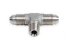 Earl's - Male AN -4 Tee to 1/8 NPT Stainless Steel Adapter Fitting