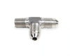 Earl's - Male AN -6 Tee to 1/4 NPT on Run Stainless Steel Adapter Fitting