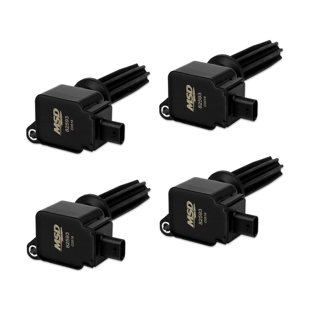 MSD IGNITION - Coil Ford EcoBoost 2.0L/2.3L L4 Black 4-Pack - 825943