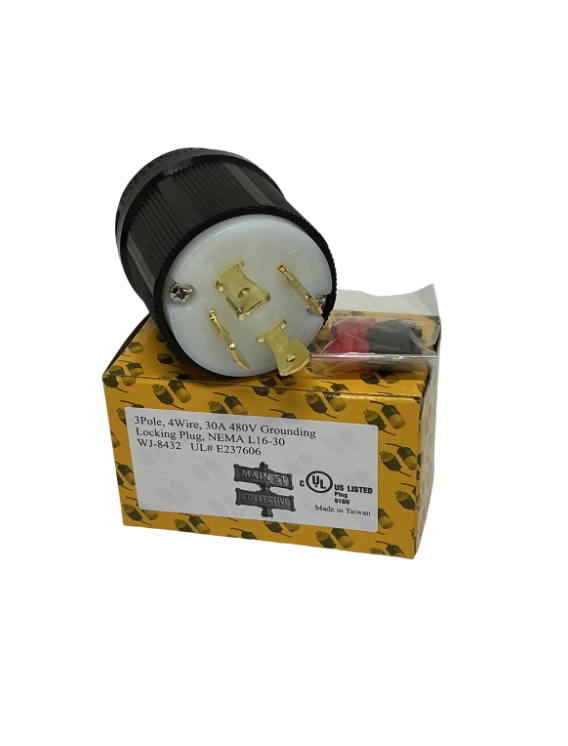 NEMA L5-15P Locking Plug 15A 125V 2 Pole 3 Wire cUL Choose Pack Size