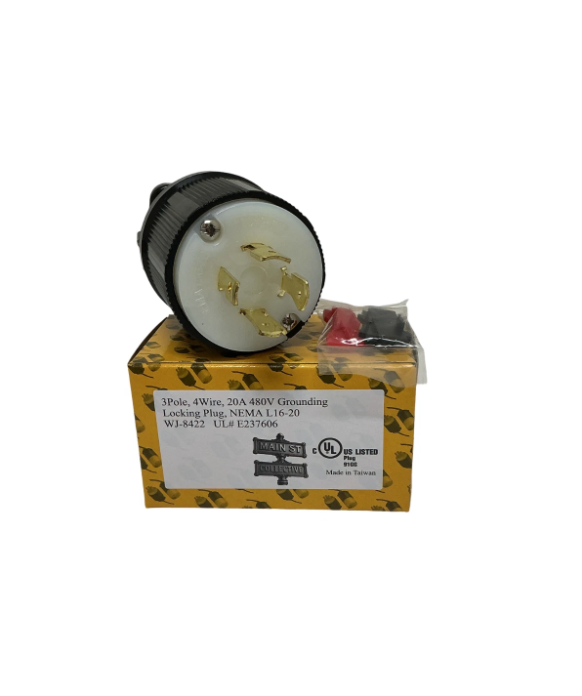 NEMA L16-20P Locking Plug 20A 480V Twist Lock Heavy Duty Choose Pack Size