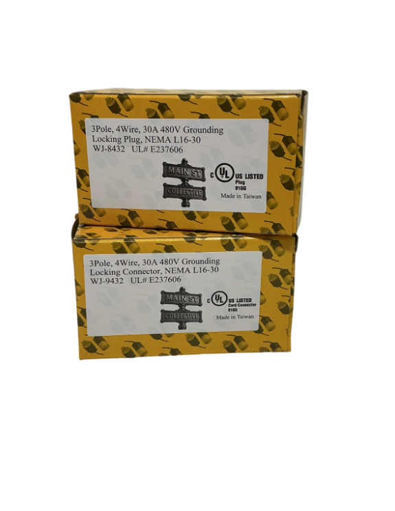 NEMA L16-30P L16-30R Locking Plug Connector Set 30A 480V Choose Pack Size
