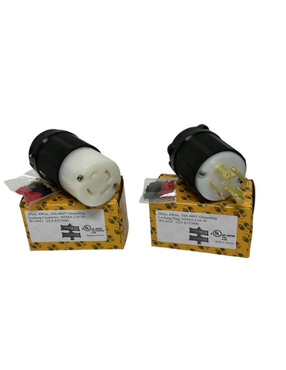 NEMA L16-30P L16-30R Locking Plug Connector Set 30A 480V Choose Pack Size