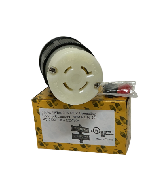 NEMA L16-20R Locking Connector 20A 480V Twist Lock Choose Pack Size