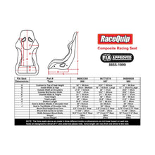 Load image into Gallery viewer, RACEQUIP - FIA Rated Composite Racing Seat - 96886689RQP