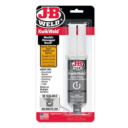 J-B Weld KwikWeld Steel Reinforced Epoxy Syringe 25ml - 50176