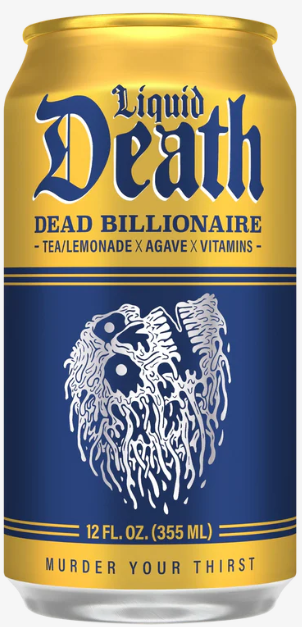 LIQUID DEATH - ICED TEA - DEAD BILLIONAIRE - 12oz
