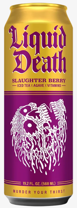 LIQUID DEATH - ICED TEA - SLAUGHTER BERRY - 19.2oz