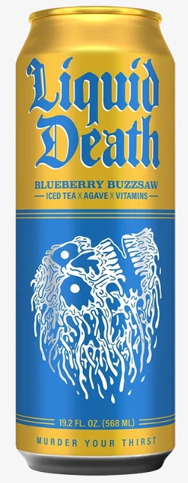 LIQUID DEATH - ICED TEA - BLUEBERRY BUZZSAW - 19.2oz