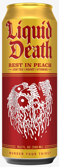 LIQUID DEATH - ICED TEA - REST IN PEACH - 19.2oz