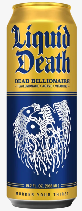 LIQUID DEATH - ICED TEA - DEAD BILLIONAIRE - 19.2oz