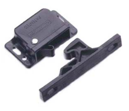 Southco - C3-810 - Push-to-Close Latch, Rivet / Screw (thru hole) Mounting, 44N (10 lbf), Plastic, Black