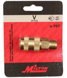 MILTON - HIGHFLOWPRO V-STYLE/ EURO INTERCHANGE AIR COUPLER FITTING - S-767
