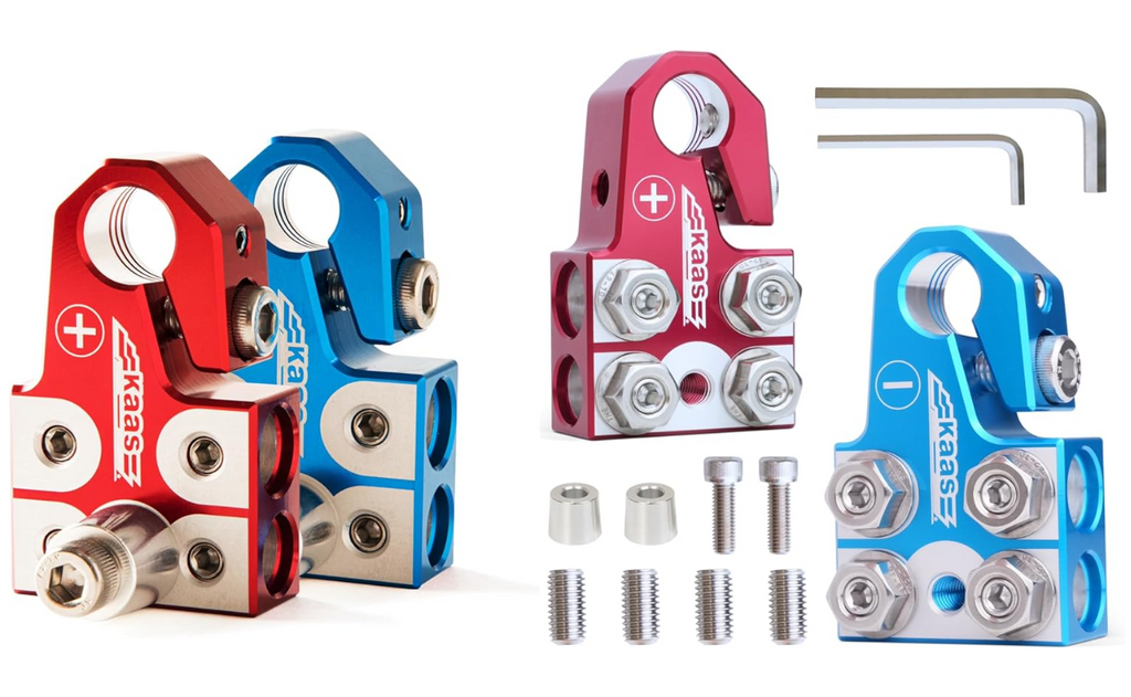 KAAS - Terminal Clamps Set – 4-Way and 8-Way Lead Acid Terminal Connectors