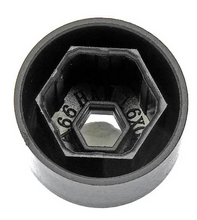 Load image into Gallery viewer, DORMAN - Wheel Lug Nut Cover: Push Type, 21 mm Depth, Plastic, Black - 611-644