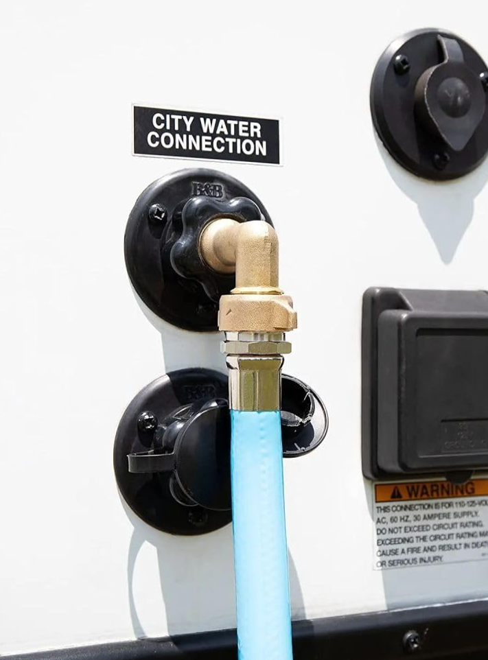 Camco 90-Degree RV Water Hose Elbow – Solid Brass, Lead-Free (22505)